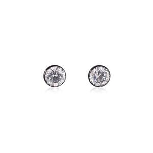 B.Tiff Black 1 ct Solitaire Stud Earrings (Retail $100)